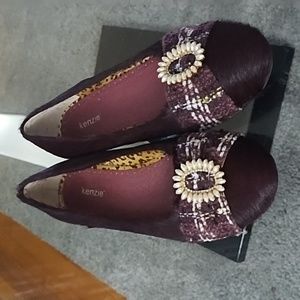 Kenzie Calf Fur Leather Terren Flat